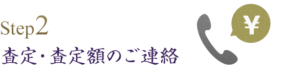 査定・査定額のご連絡