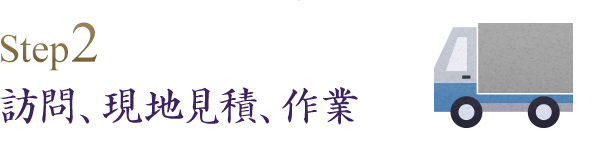 訪問、現地見積、作業