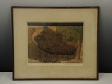 福井良之助　孔版画「果実」