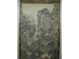 清朝画家 萬上遴 大幅『秋景高遠山水図』