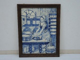 デルフト　陶板画