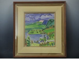 井手宣通　水彩画「雨上る(箱根新道)」