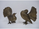 ブロンズ像一双 鳩 津田信夫