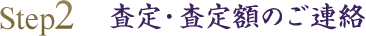 査定・査定額のご連絡
