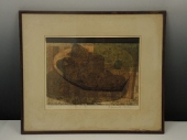福井良之助　孔版画「果実」