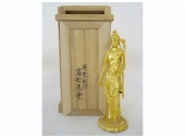 高村光雲　銀製金箔仕上聖観世音菩薩