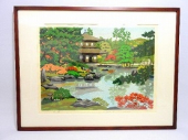 井堂雅夫 『秋陽』 木版画