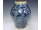 島岡達三　塩釉象嵌縄文壷