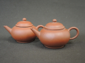 朱泥急須一対 荊渓恵孟臣製 茶壺