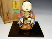 平安福三郎 木彫極彩色 嵯峨人形 