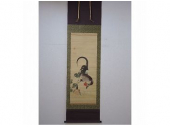 伊藤若冲　掛軸「雄鳥之図」