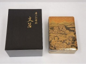 唐山水蒔絵文箱　清瀬一光