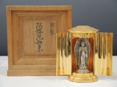 銀製阿弥陀如来像　松本昇