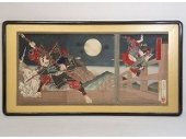 月岡芳年 錦絵「義経記五条橋之図 」木版画
