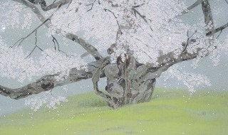 お買取りした中島千波の臥龍桜