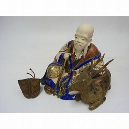 仁清写 鹿寿老置物