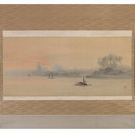 蘆畔風景図