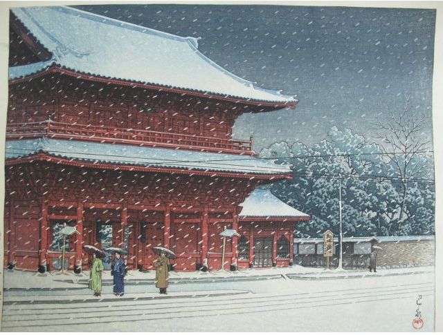 増上寺の雪