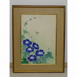 朝顔に蜻蛉