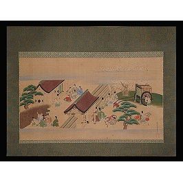 風俗絵図横物大幅