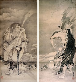蝦蟇・鉄拐仙人図