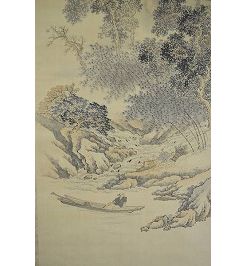 青緑山水図