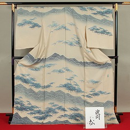 訪問着「波間に松」