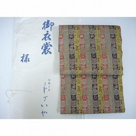 袋帯 紅牙瑞錦