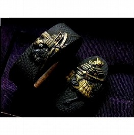 縁頭・騎馬武者図
