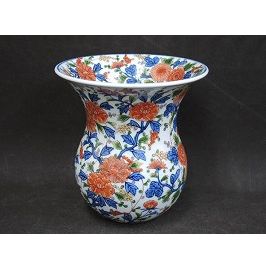 古伊万里風菊牡丹図花瓶