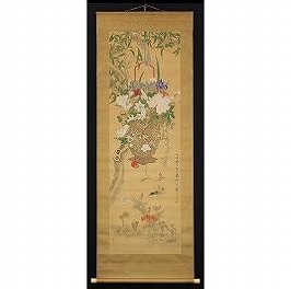 花籠に蝶の図