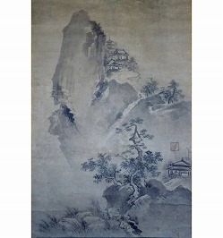 水墨山水図