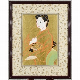 扇子を持つ婦人