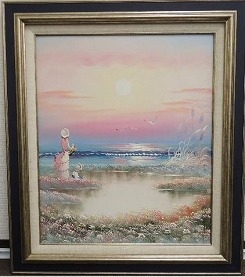 いわさきちひろ 「夕暮れの海」