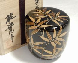 多田桂寛 笹露蒔絵香合