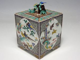 宮本忠夫 色絵松竹梅文香炉