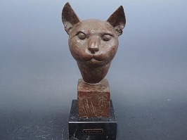 中村直人 猫のブロンズ像