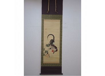 伊藤若冲 掛軸「雄鳥之図」
