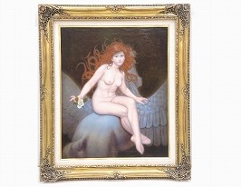 小川以久男 油彩画「夢のパセージ」