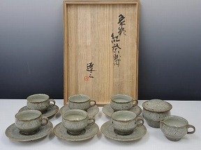 島岡達三 象嵌紅茶器