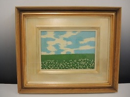 国松登 油彩画「野の花」