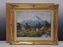 竹内敏彦 油彩画「忍野富士」