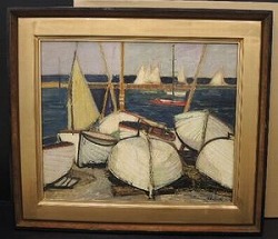 油彩画 藤本東一良