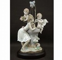リヤドロ フィギュリン「幸せを運ぶ天使たち」
