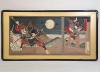 月岡芳年 錦絵「義経記五条橋之図 」木版画