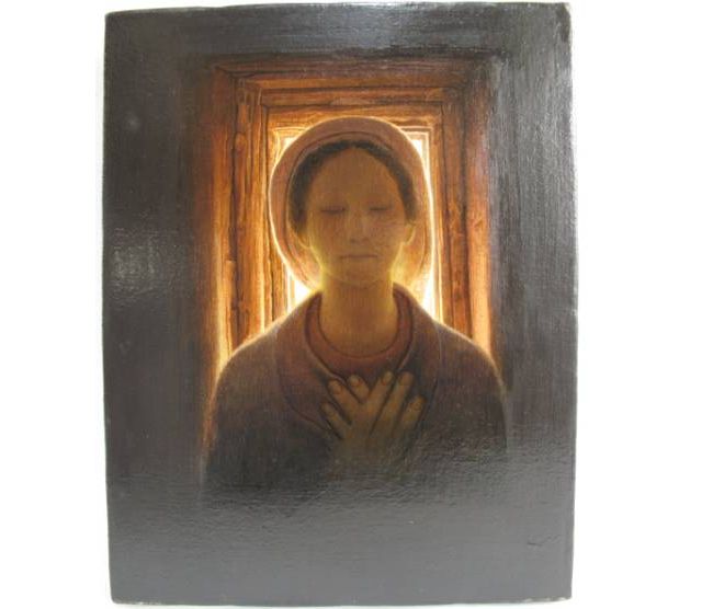 『ナオミ』 澤田文一画 油彩画 sawadafumikazu 1977年