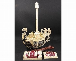象牙　宝船の置物